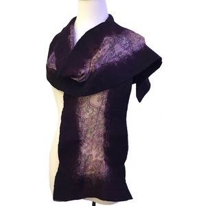 Felted Silk Scarf (Chocolate Brown / Narrow)